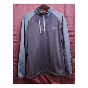 Men's Callaway Navy Pullover Jacket 1/4 Zip ~ Size Large